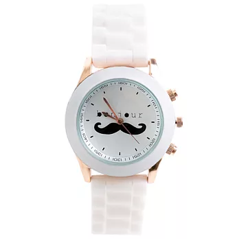 Watch-123 日安馬卡龍-爆款輕甜時尚果凍腕錶 (百合白)