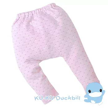 【KU.KU酷咕鴨】遊戲格紋初生褲60粉