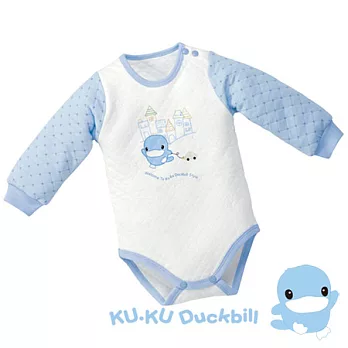 【KU.KU酷咕鴨】遊戲格紋連身裝60藍