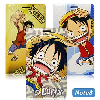 OneMagic Samsung Note3 航海王復刻版動物壓紋皮套／魯夫系列-如來魯夫藍