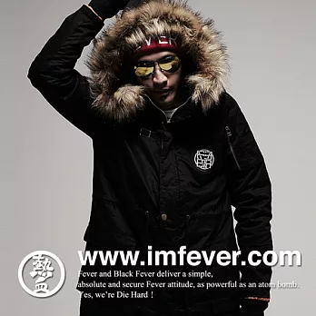 熱血FEVER 無名英雄 軍大衣S黑色