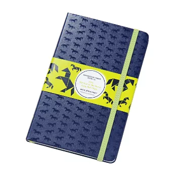 Moleskine_上海灘馬年限量版深藍色純白筆記本(硬殼大型)