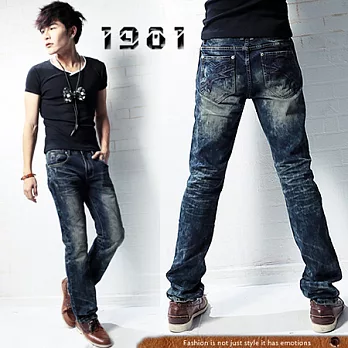 【1981牛仔褲】美式skinny修身牛仔褲_2557#M藍色