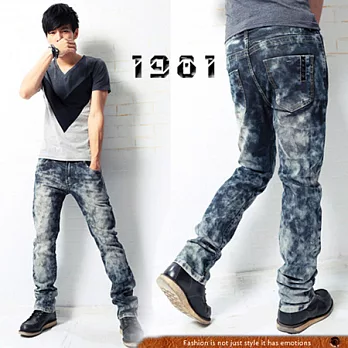 【1981牛仔褲】韓式鉚釘口袋牛仔褲_2558#M黑色