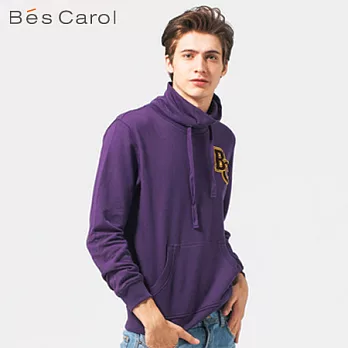 【Bés Carol】男式領口抽繩上衣L水晶紫