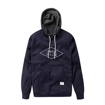 【CACO】NAVY．獨家經銷．仿牛仔拉克蘭連帽長TS深藍色