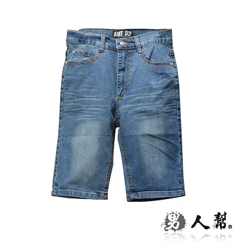 【男人幫Man’s Shop】K0384＊【高磅厚面潮流原色水洗彈性牛仔褲短褲】30腰