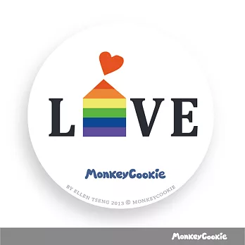 「MonkeyCookie」胸章生活系列- 彩虹Love