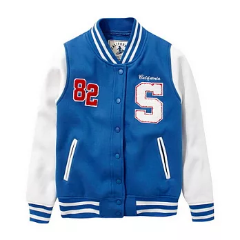 【CACO】CACO SURF‧美式休閒‧82毛巾繡棒球外套S藍