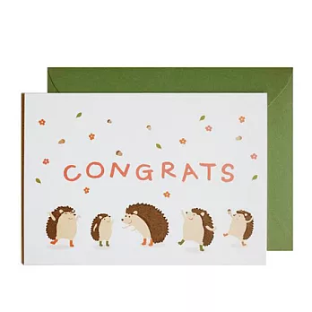 《SFwalkingbeans》卡片/萬用卡-刺蝟恭喜