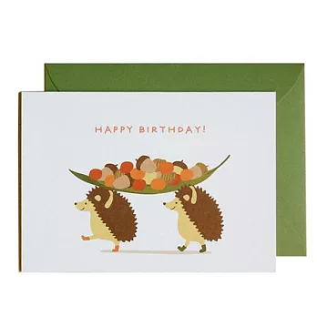 《SFwalkingbeans》卡片/生日卡-刺蝟生日快樂