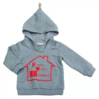 ★亞偲悠遊寶-yesboonbo★限量過年款刷毛帽T---團圓篇(灰色)80灰色