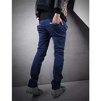 OUTERSPACE 迷彩拼接工作褲(藍)30深藍