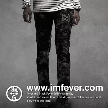 熱血FEVER FREEZE 雪花丹寧褲28