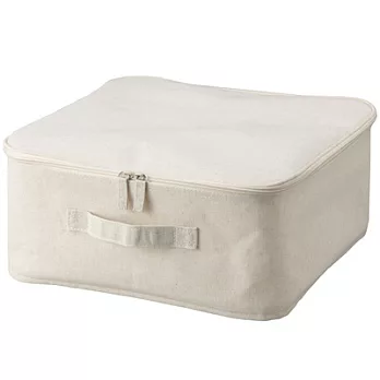 [MUJI 無印良品]棉麻聚酯收納箱/附蓋/正方形.迷你