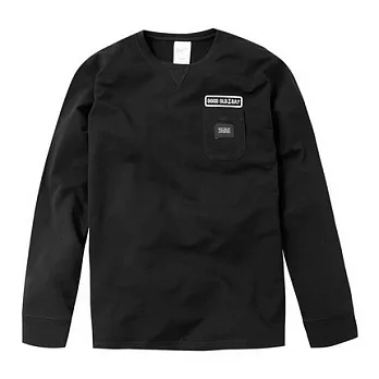 【CACO】NAVY．獨家經銷．布章口袋長TS黑