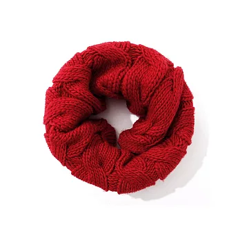 【CACO】CACO SURF‧美式休閒‧麻花粗針織圍脖/圍巾暗紅