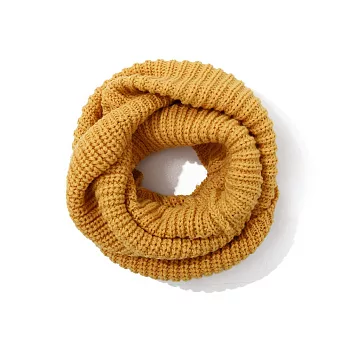 【CACO】CACO SURF‧美式休閒‧素色針織圍脖/圍巾黃