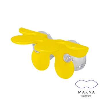 【MARNA】花朵造型牙刷架(黃)