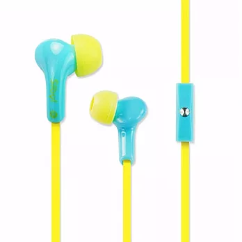 M3 智慧型手機專用 耳塞式耳機麥克風(扁線線控)粉藍