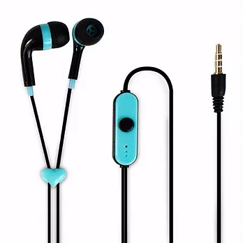 M8 彩色愛心 智慧型手機專用 耳塞式耳機麥克風(線控)黑藍