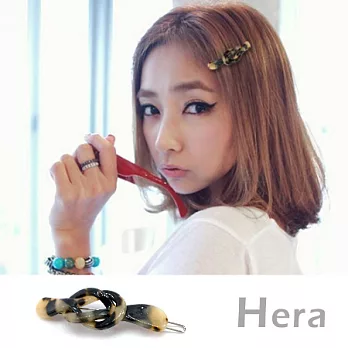 【Hera】赫拉 豹紋相思扣邊夾/髮夾/髮扣(淺咖啡)