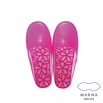 【MARNA】浴室大花款拖鞋M(粉)