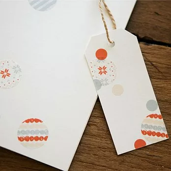 自然系粉彩和紙標籤貼(4入)-05 Knit