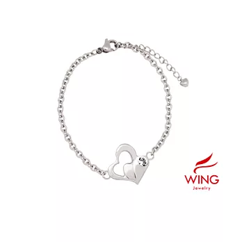 [WING Jewelry] 鍺石系列心動手鍊白水鑽