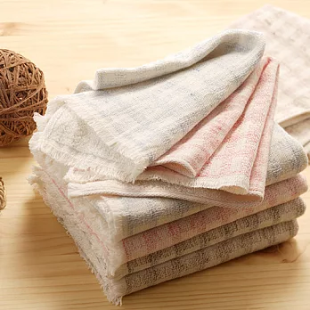 【taoru】彩虹格格 - 日本有機棉 方巾 33x35cm粉格格吉祥