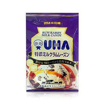 UHA日本味覺糖特濃牛奶糖-蘭姆葡萄味180g