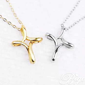 BIGO必果 繞轉十字架項鍊(夢幻銀)夢幻銀