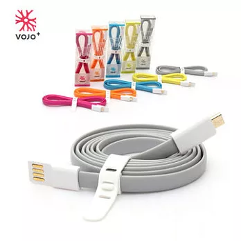 VOJO+ Micro USB 彩色傳輸扁線(灰)-1.2M