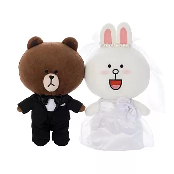 LINE絨毛娃娃 熊大兔兔結婚組