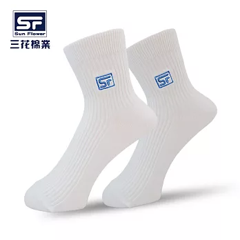 【三花棉業】750_三花1/2男用休閒襪白