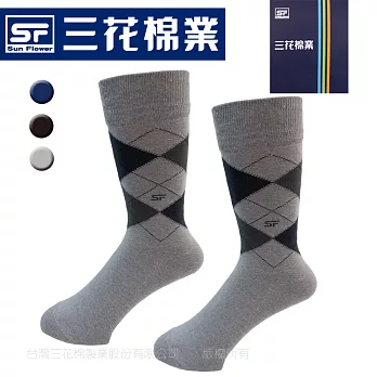 【三花棉業】500_三花少男休閒棉襪灰