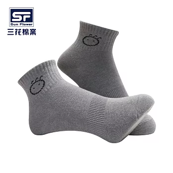 【三花棉業】50-5_三花1/2娃娃頭休閒襪灰