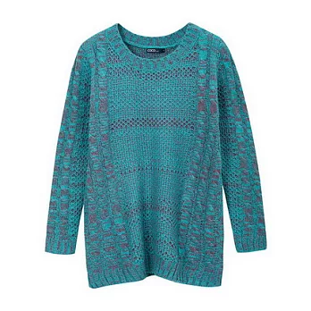 【CACO】CACO SURF．美式休閒．混色麻花針織毛衣FREE綠