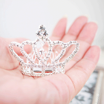 【PinkyPinky Boutique】童話公主型 新娘皇冠髮插