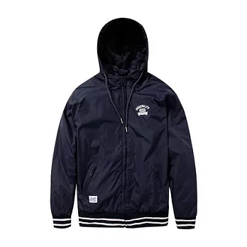 【CACO】CACO SURF‧美式休閒．膠印風衣連帽外套XL深藍色