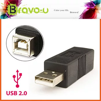 Bravo-u USB 2.0 A公對B母 印表機轉接頭