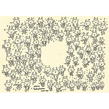 設計明信片｜跳舞的兔子
