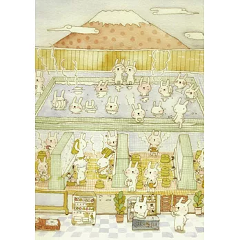 設計明信片｜澡堂兔