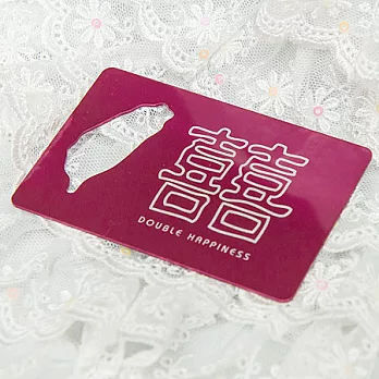 台灣磁鐵開瓶卡-囍字桃