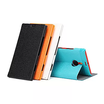 ROCK Nokia Lumia 1520 卓系列立體支架側掀保護皮套(黑)