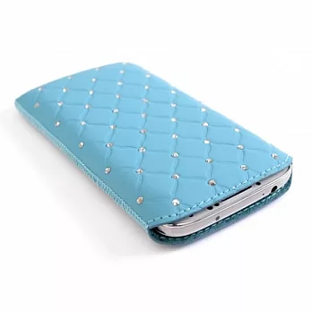 鴻海 Coverbank 伊斯坦堡手作真皮皮套 Elegant for Samsung S4/In common土耳其藍