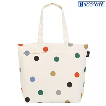 日本ROOTOTE幾何印花12盎司帆布托特包-彩色點點(201306)