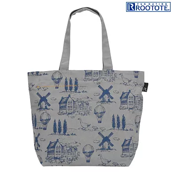 日本ROOTOTE幾何印花12盎司帆布托特包-鄉村風景(201305)