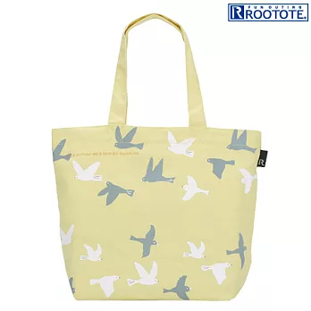 日本ROOTOTE幾何印花12盎司帆布托特包-鳥(201303)