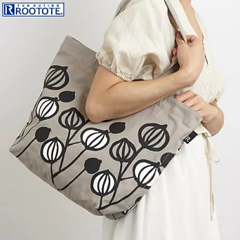 日本ROOTOTE幾何印花12盎司帆布托特包-花蕾(201302)